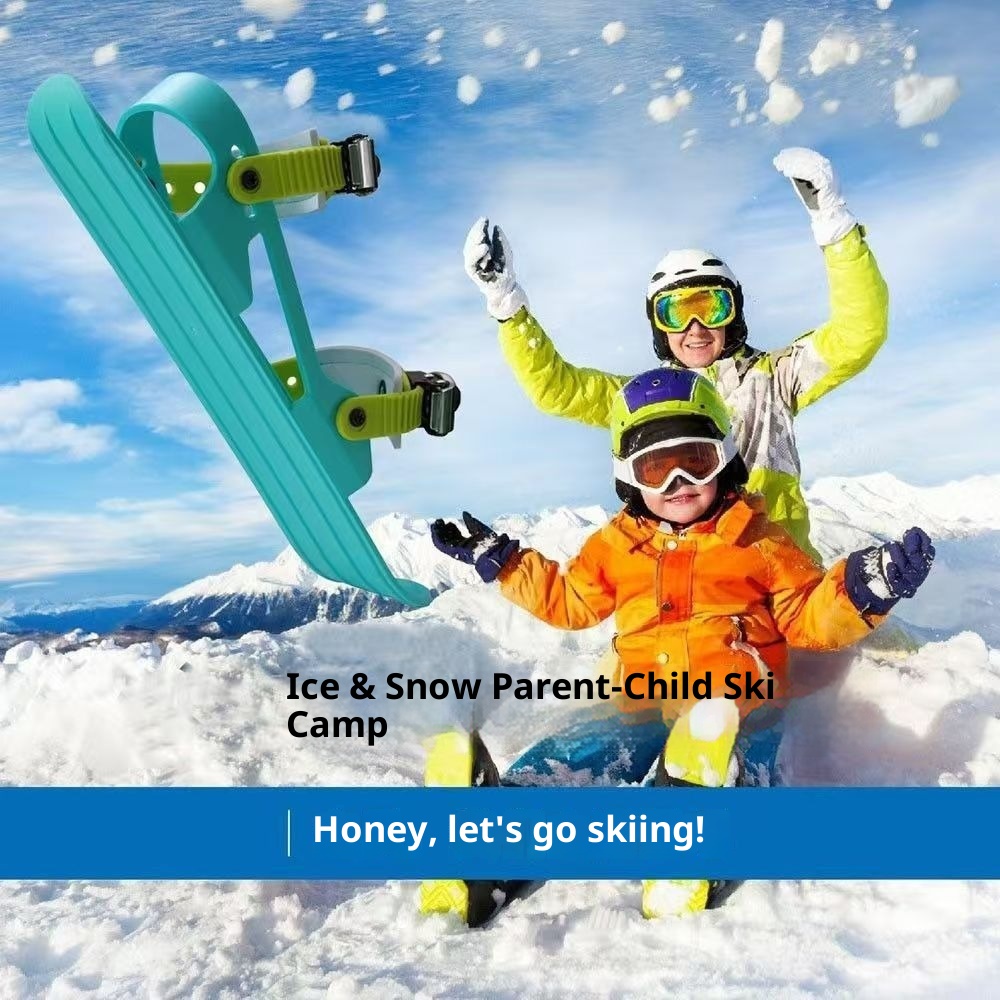 Zees Cross-Border Sports Winter Outdoor Snowboard Shoes Snow Boots Mini Wearable Parent-Child Skiing Artifact_voghion.com