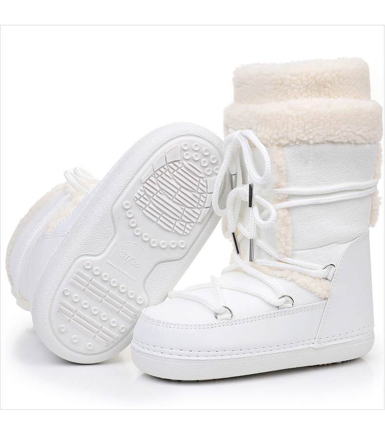 Zees Y035 Export European Lamb Wool High Tube Suede Space Women's Ski Northeast Snow Country Moon Boots Warm_voghion.com