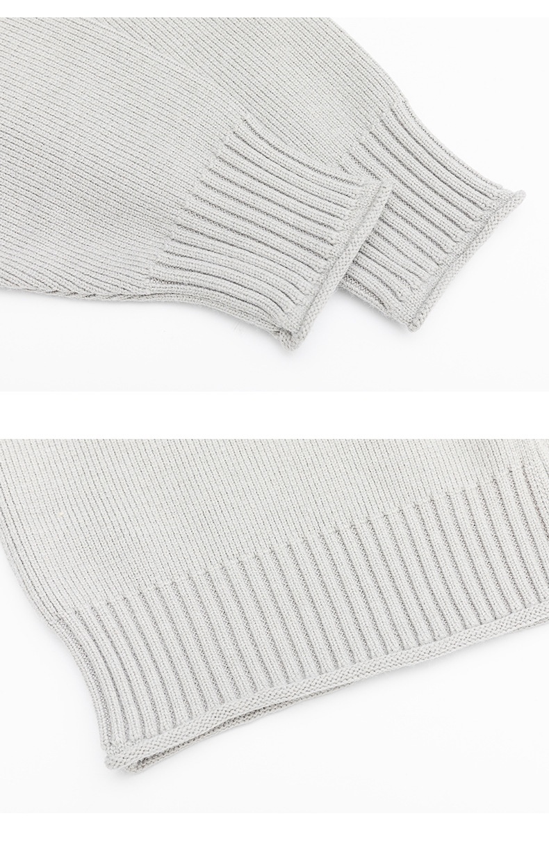 boy Boy Boy Boy Japanese Style Solid Color Heavyweight Zipper Cardigan Knitwear Versatile Casual Autumn Winter Light Sweater_voghion.com