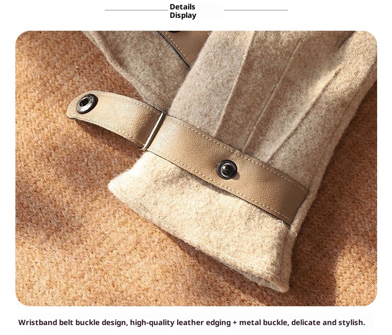 boy Boy 2025 New Men's Winter Wool Warm Full Finger Fashion Outdoor Touchscreen Fleece Cycling Gloves_voghion.com