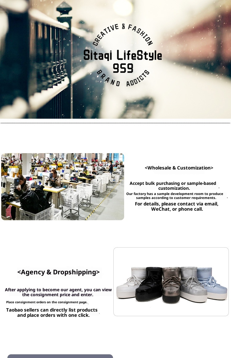 Zees Cross-Border Same Style Children's Parent-Child Snow Bright Color Ski Thick-Soled Women's Moon Thickened Waterproof_voghion.com