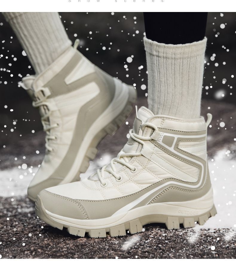 Zees Northeast Winter Boots For Women, Waterproof, Non-Slip, Warm, Fleece-Lined, Thickened, Comfortable, Outdoor Hiking, Snow_voghion.com