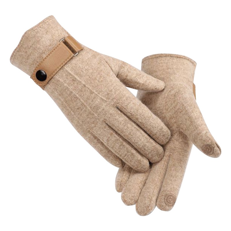 boy Boy 2025 New Men's Winter Wool Warm Full Finger Fashion Outdoor Touchscreen Fleece Cycling Gloves_voghion.com