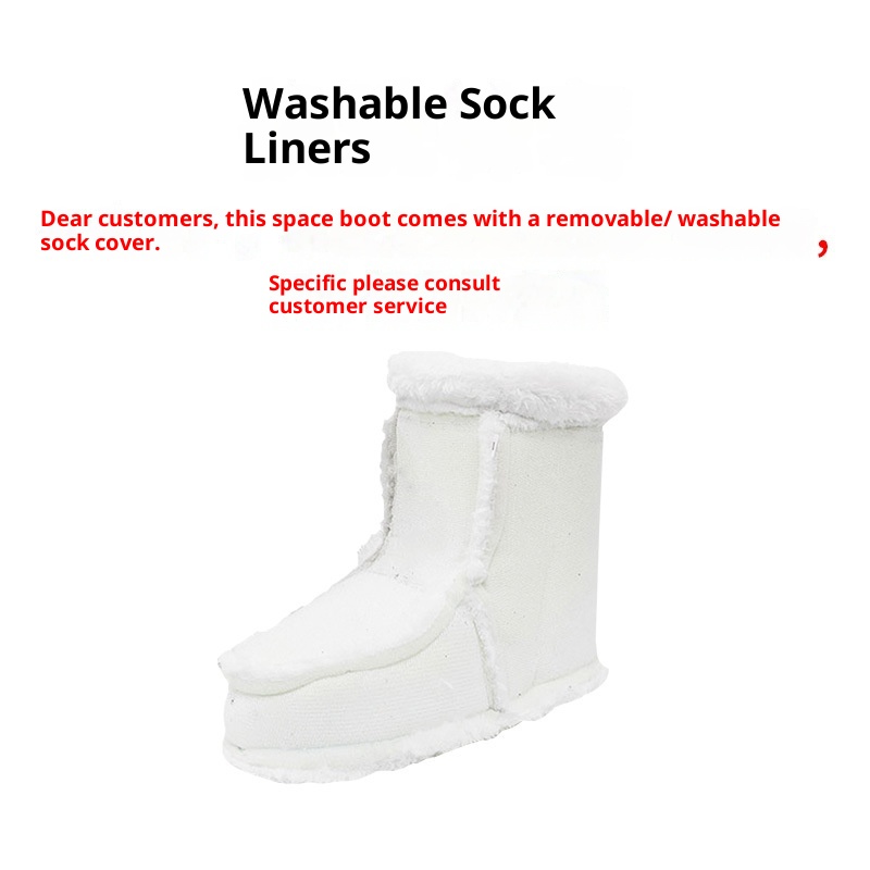 Zees Winter New Outdoor Space Shoes Ski Black Texture Thickened Warm Cool Style Cross-Border Large Size Snow Boots_voghion.com