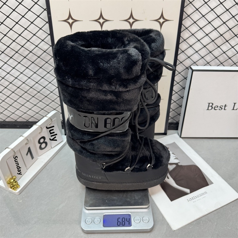 Zees 2025 Winter New Upgraded Moon Snow Damen-Skischuhe mit hohem Schaft, Schnürung, rutschfest und warm_voghion.com