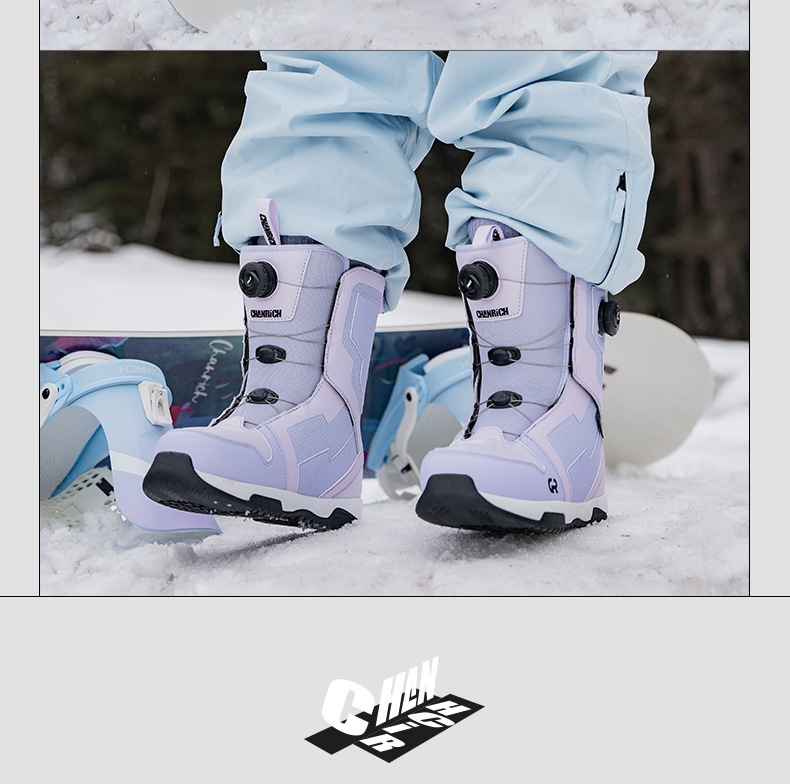 Zees CHANRICH Doppelschnallen-Snowboardschuhe Schnellverschluss für Damen und Herren, Allround-Snowboardschuhe zum Carven, Sliden, Flat-Flow-Snowboards und Freestyle-Ski_voghion.com