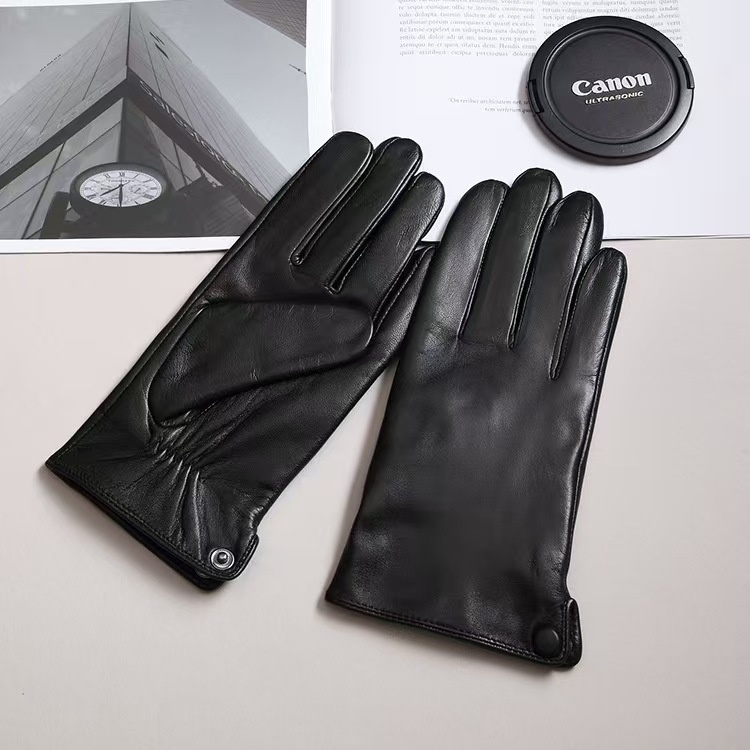 ragazzo Ragazzo Uomo Strato superiore in pelle di pecora Touchscreen Sottile foderato in pile Anti-freddo Caldo Autunno Inverno Guida Equitazione Vera pelle_voghion.com