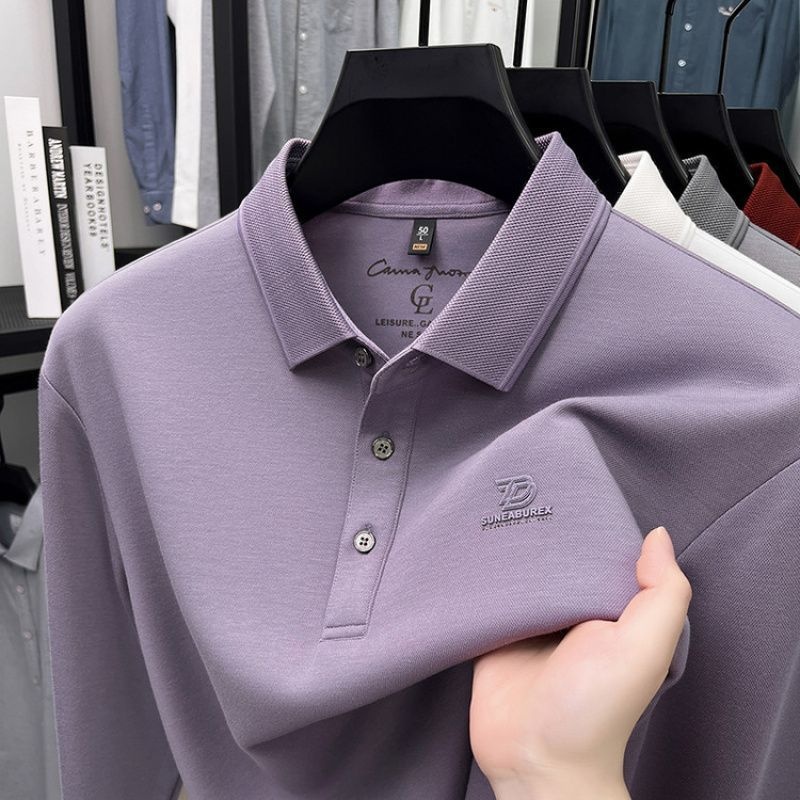 boy Boy Autumn And Winter New Long Sleeve Polo Shirt Turn-down Collar Men's Casual Wear_voghion.com