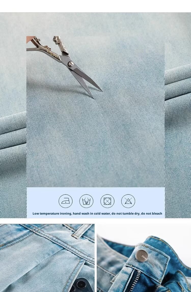 ChicShe 2025 Tencel Cool Jeans For Women, Straight Loose Pants, New High Waist Slimming Petite Wide Leg_voghion.com