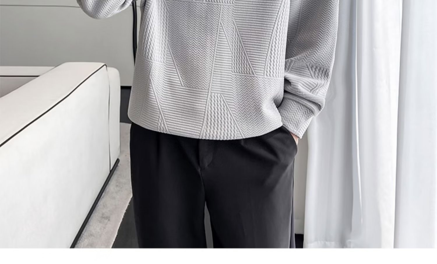 Polo da uomo con colletto rovesciato, modello primavera-autunno a nido d'ape, elegante e alla moda, versatile, casual e matura_voghion.com