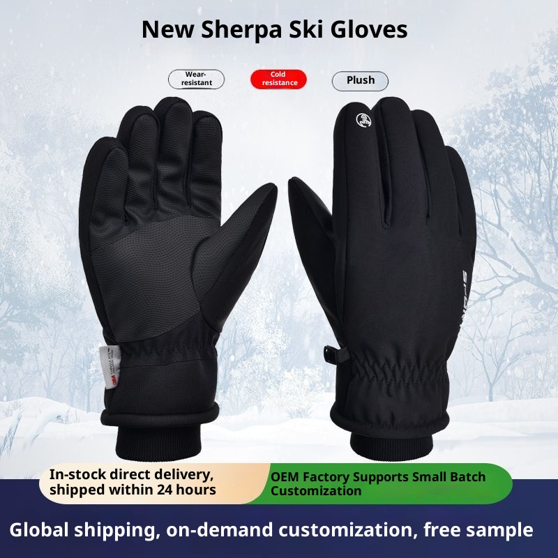 3M Baumwoll-Skihandschuhe für Outdoor-Aktivitäten im Herbst und Winter – winddicht, wasserdicht, warm, mit Touchscreen-Funktion und Fleece gefüttert – geeignet für Fahrräder und E-Bikes_voghion.com