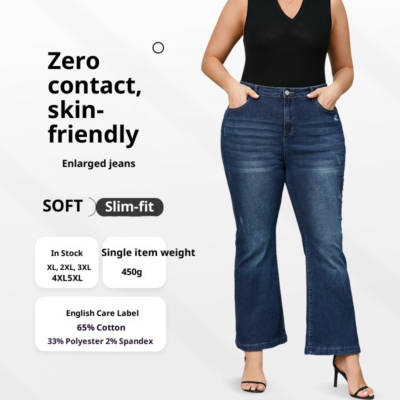 ChicShe 2025 Summer High Waist Washed Vintage Button Slim Fit Fashion Flared Elegant Stretch Plus Size Jeans_voghion.com