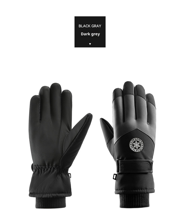 boy Boy Women's Ski Cycling Men's Touchscreen Cold-Proof Winter Warm Gloves Electric Bike Fleece-Lined_voghion.com