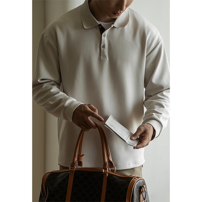 ragazzo Ragazzo Vecchio Stile Italiano in Cotone Tridimensionale con Strato d'Aria Leggero e Caldo Polo da Uomo Autunno e Inverno 2025_voghion.com