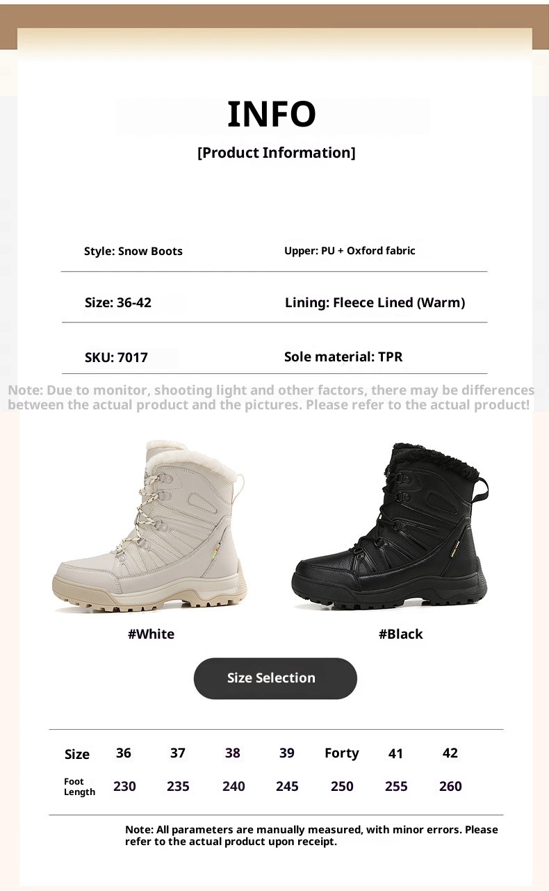 Zees Dames Outdoor Wandelschoenen Sneeuwschoenen Waterdicht Antislip Winter Fleece Gevoerd Verdikt Skischoenen Hoog Top Northeast Katoenen Schoenen_voghion.com