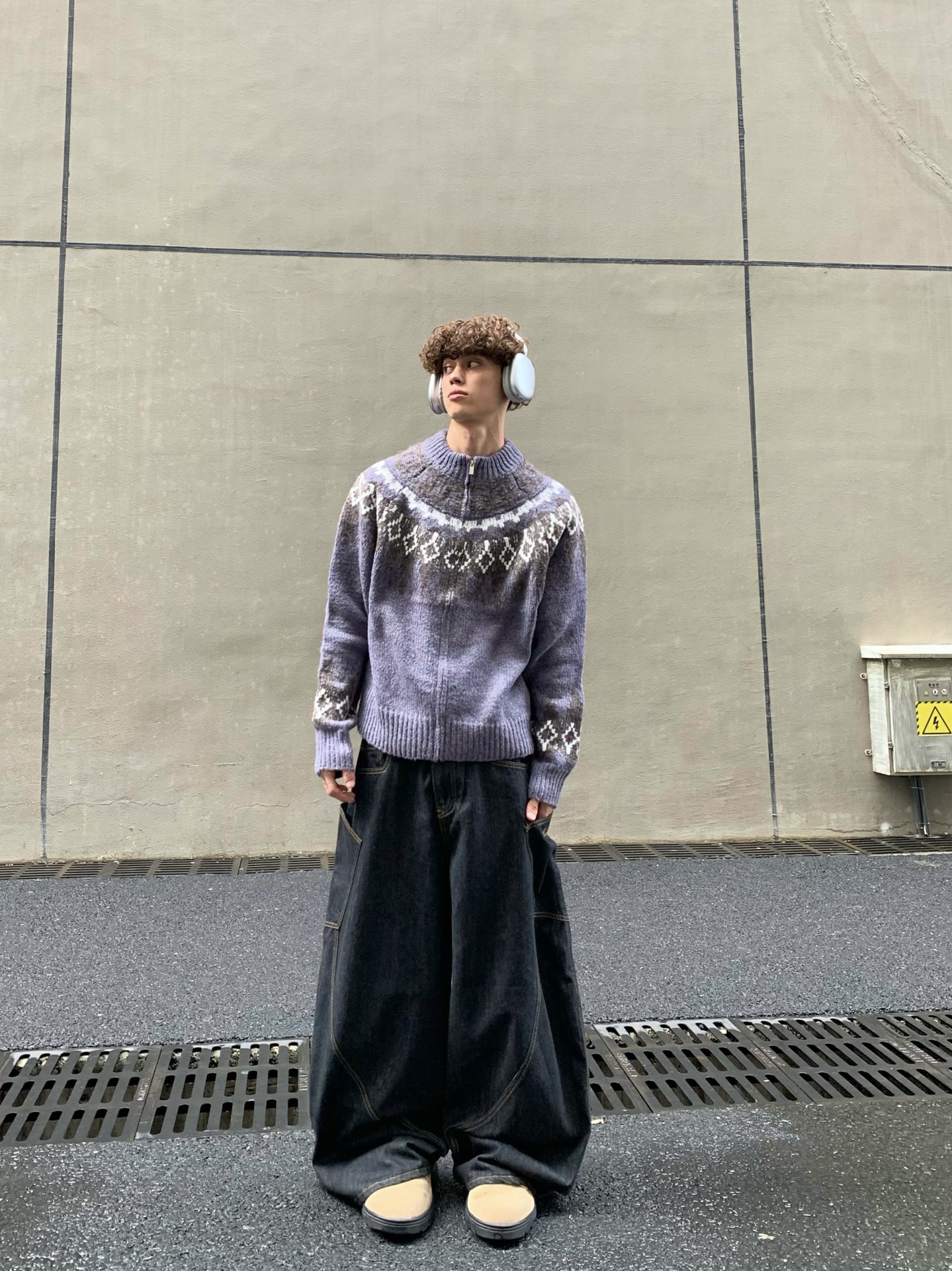 ragazzo Ragazzo Ragazzo Ragazzo Cabbage Coke American Retro Pattern Autunno Inverno Girocollo Doppia Cerniera Collo Alto Maglione Lavorato a Maglia Cardigan Giacca_voghion.com