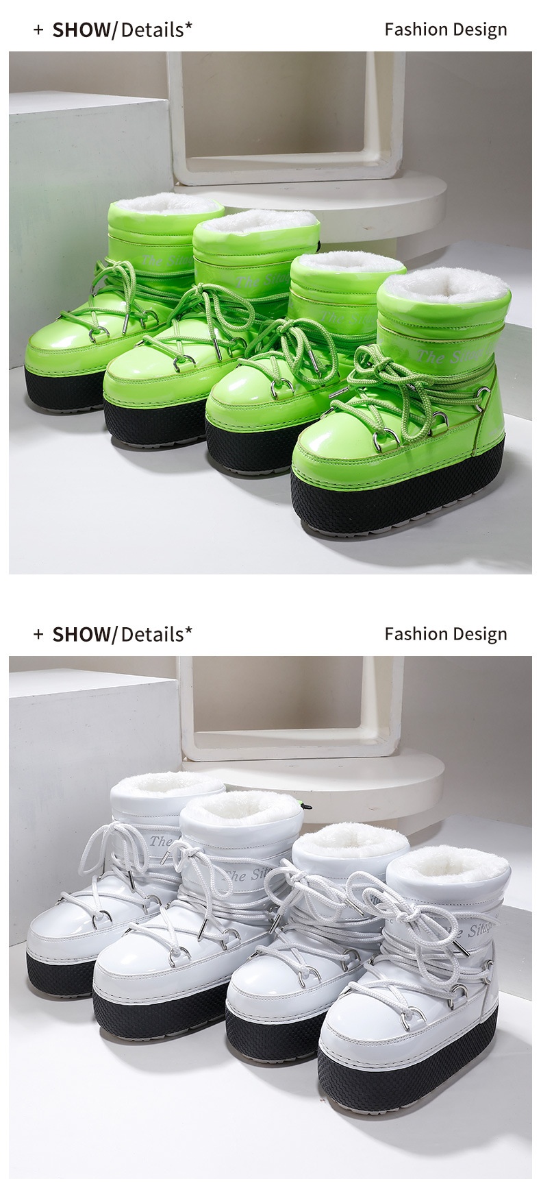 Zees Distribution Winter Parent-Child Style Sand Tea Color Ski Cross-Border Hot Sale Warm Non-Slip Thickened Mid-Calf Snow_voghion.com