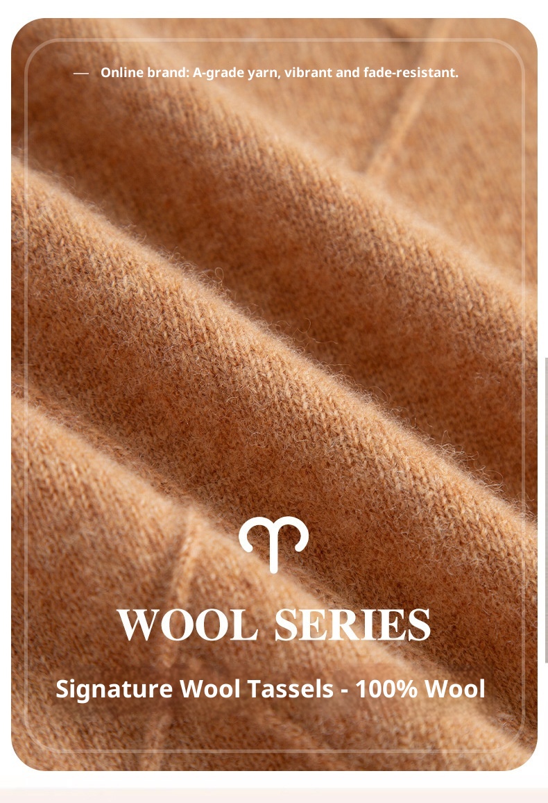 Maglione spesso da uomo in pura lana con scollo a V, autunno inverno 2024, nuovo modello casual da lavoro, con scollo a cuore_voghion.com