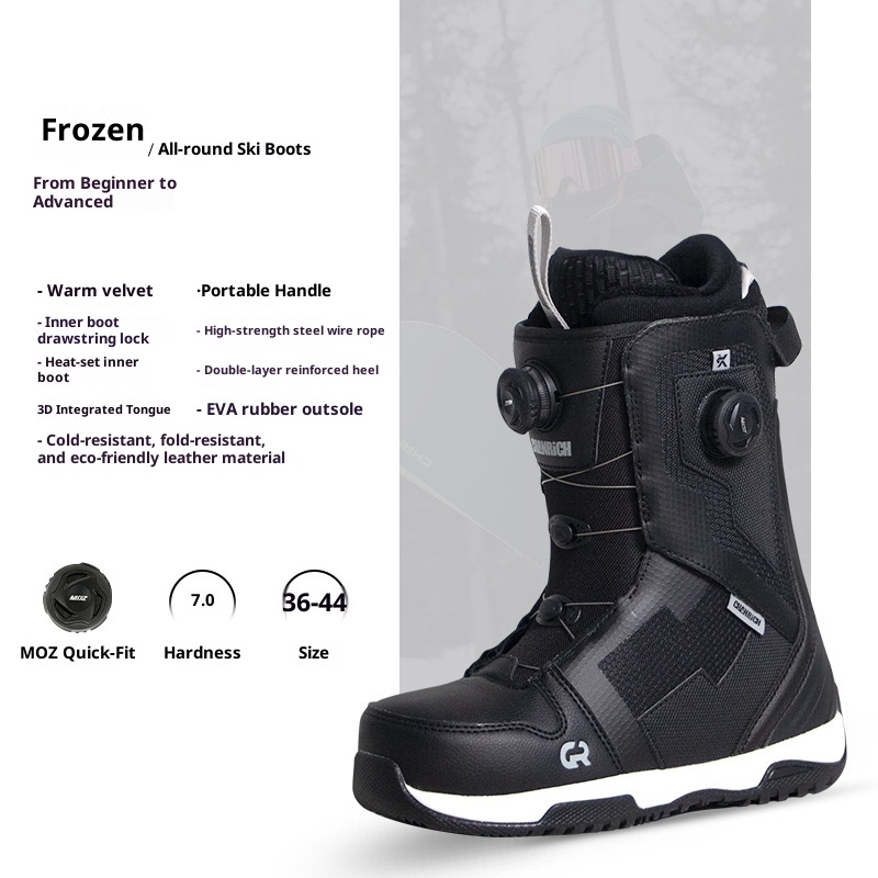 Zees CHANRICH Doppelschnallen-Snowboardschuhe Schnellverschluss für Damen und Herren, Allround-Snowboardschuhe zum Carven, Sliden, Flat-Flow-Snowboards und Freestyle-Ski_voghion.com