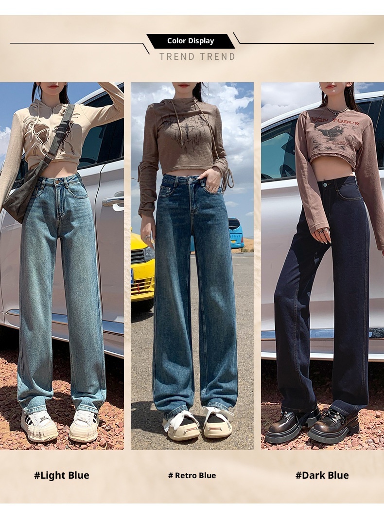 ChicShe American Style Dark Blue Fleece-Lined Jeans Women, New Autumn And Winter Design, Slim Fit Narrow Straight Pants For_voghion.com