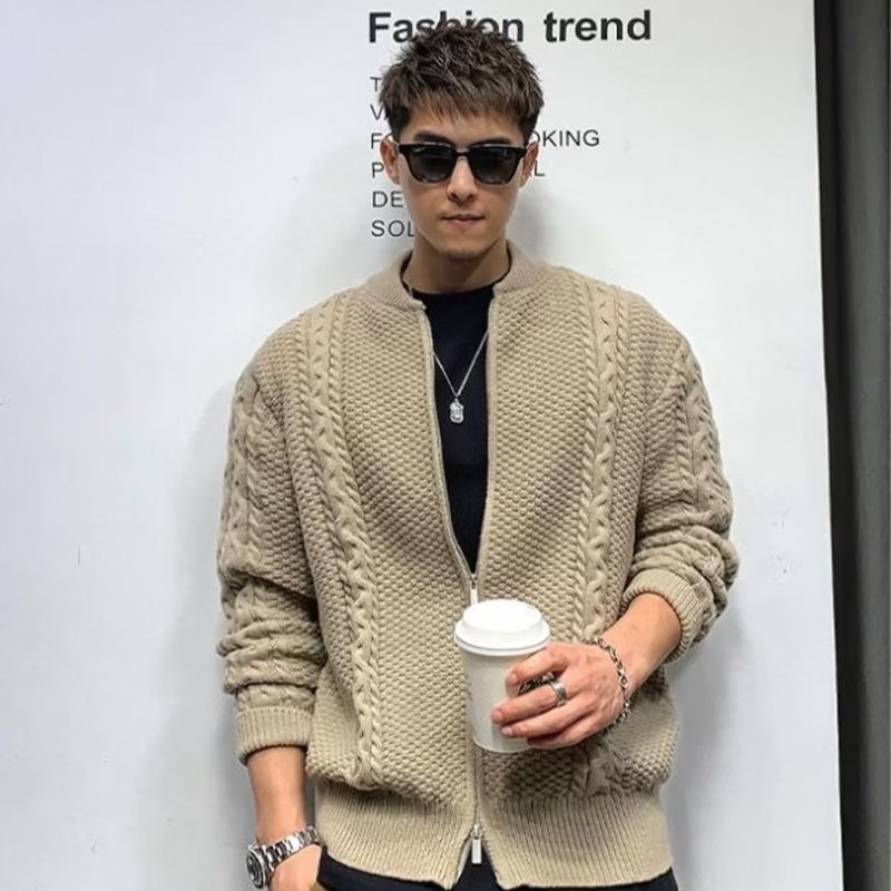 boy Boy Boy Boy Japanese Autumn Thick Men Korean Version Trendy Loose Knitwear Winter Ins Hong Kong Style Lazy Sweater Coat_voghion.com