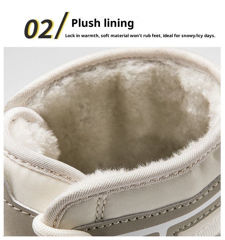 Zees Northeast Winter Boots For Women, Waterproof, Non-Slip, Warm, Fleece-Lined, Thickened, Comfortable, Outdoor Hiking, Snow_voghion.com