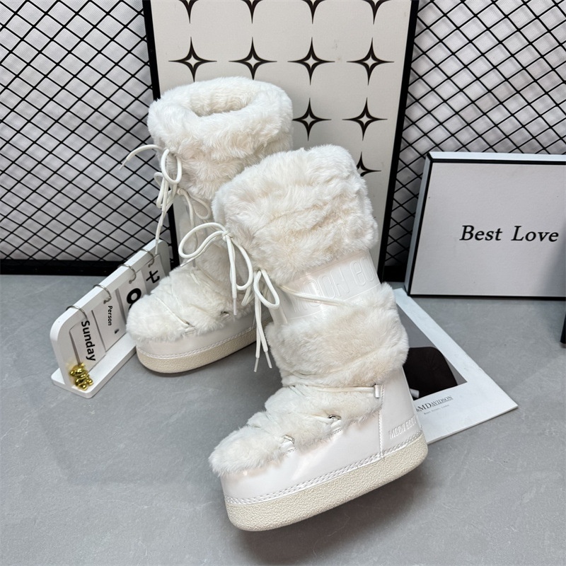 Zees 2025 Winter New Upgraded Moon Snow Damen-Skischuhe mit hohem Schaft, Schnürung, rutschfest und warm_voghion.com