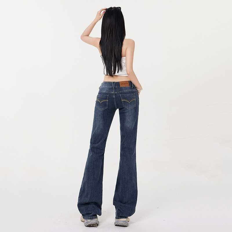ChicShe ChicShe Wholesale American Retro Low Waist Hot Girl Flared Spring New Embroidered Stretch Slim Fit Slimming Jeans Women's Pants_voghion.com