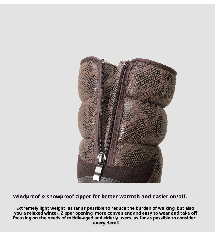 Zees Winter Nieuwe Modetrend Verdikte Sneeuwbestendige Antislip Warme Ski Lichtgewicht Halfhoge Katoenen Schoenen Dames Sneeuwlaarzen_voghion.com