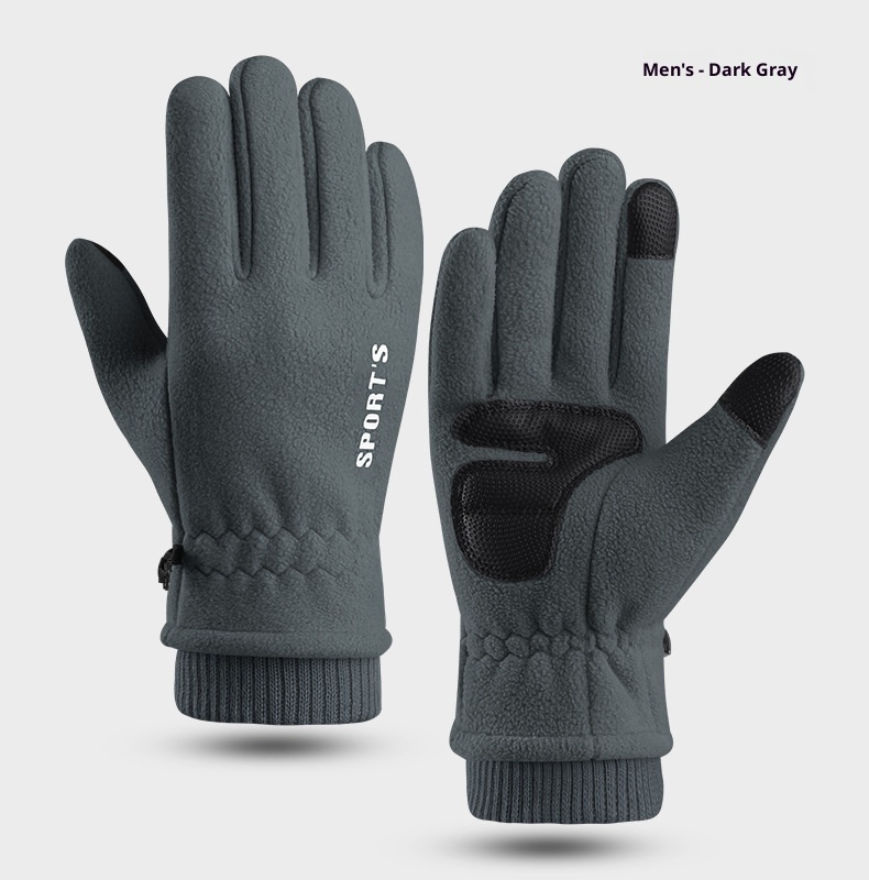 boy Boy Boy Warm M's Polar Fleece Winter Fleece-Lined Thicked Windproof Cold-Proof Outdoor Riding Sports Touch Scre Gloves_voghion.com