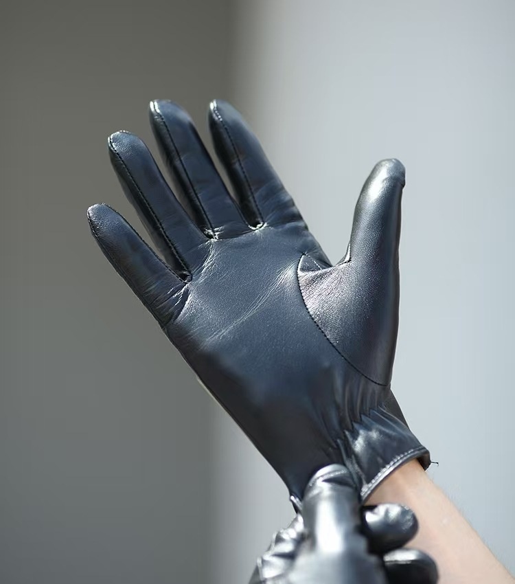 ragazzo Ragazzo Uomo Strato superiore in pelle di pecora Touchscreen Sottile foderato in pile Anti-freddo Caldo Autunno Inverno Guida Equitazione Vera pelle_voghion.com