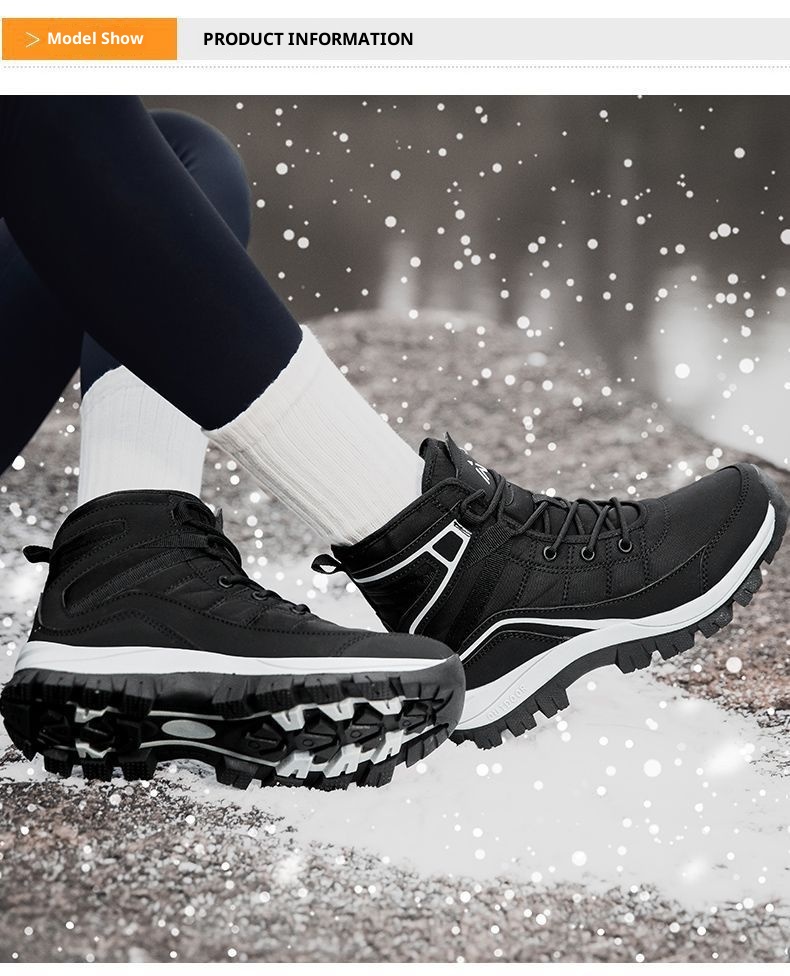 Zees Northeast Winter Boots For Women, Waterproof, Non-Slip, Warm, Fleece-Lined, Thickened, Comfortable, Outdoor Hiking, Snow_voghion.com