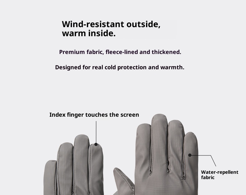 boy Boy Cycling Men Fleece Lined Thickened Warm Women Windproof Touchscreen Winter Electric Bike Gloves_voghion.com