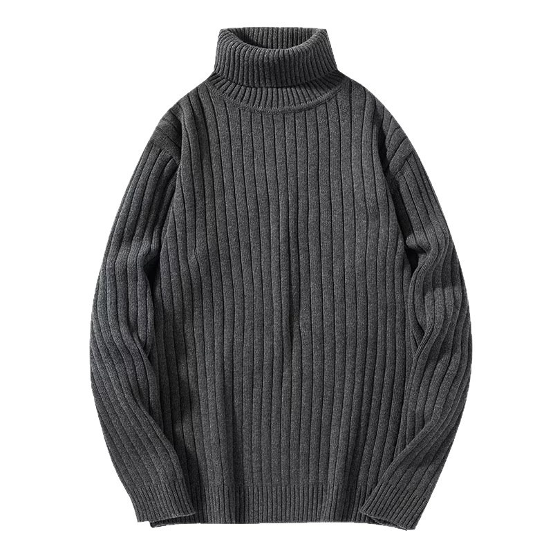 boy Boy Boy Boy 2024 Autumn Winter Round Neck Men Thickened Lazy Style Knitted Sweater Trendy Casual Solid Color Base Shirt Knitwear_voghion.com