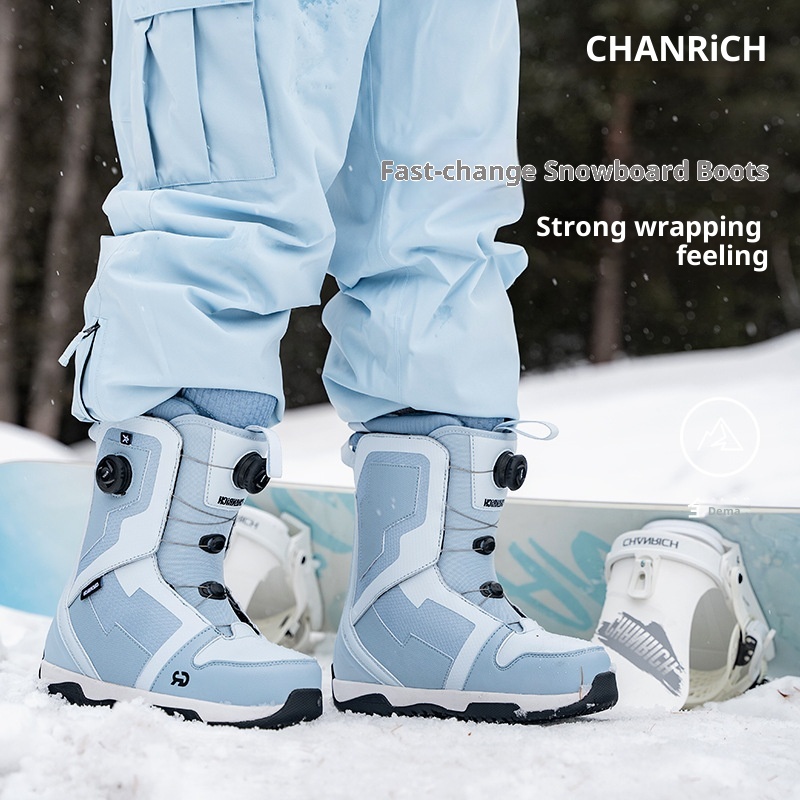 Zees CHANRICH Doppelschnallen-Snowboardschuhe Schnellverschluss für Damen und Herren, Allround-Snowboardschuhe zum Carven, Sliden, Flat-Flow-Snowboards und Freestyle-Ski_voghion.com