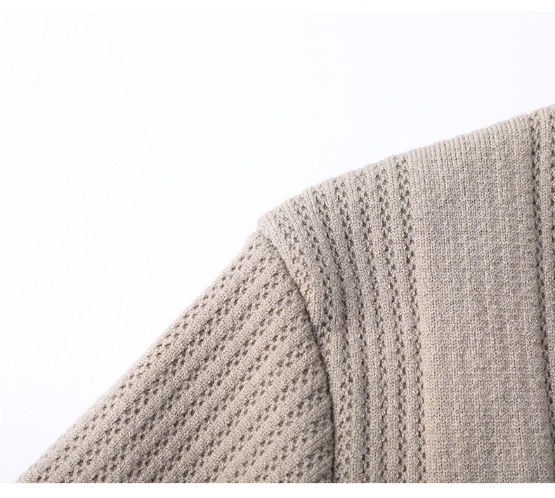 boy Boy Boy Boy Live Streaming Off-Site Dropshipping Autumn Winter Cardigan Men Solid Color Casual Men's Versatile Jacquard Knitted_voghion.com