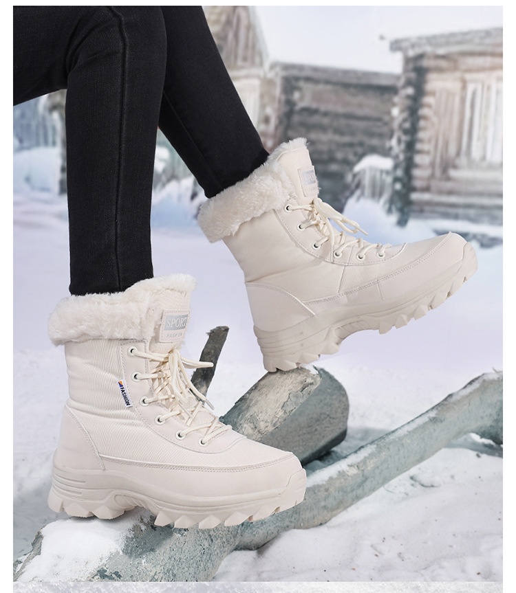 Zees Foreign Trade Outdoor antislip dikke warme katoenen schoenen voor dames Winter Northern Travel Ski Snowboots grote maat_voghion.com