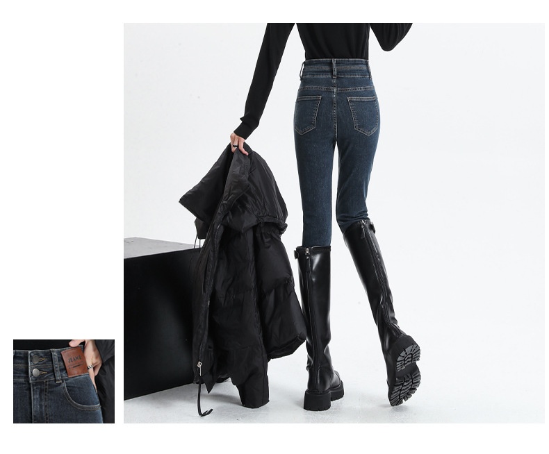 ChicShe Skinny Jeans Women 2025 Winter New High Waist Slimming Stretch Pencil Pants For Petite Spring And Autumn_voghion.com