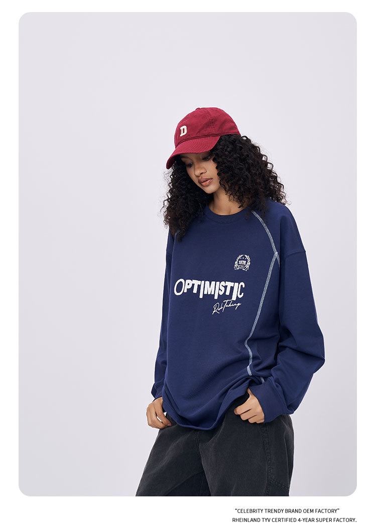 T-shirt d'été polyvalent à manches courtes et col rond, color block, 260 g, épais et long_voghion.com