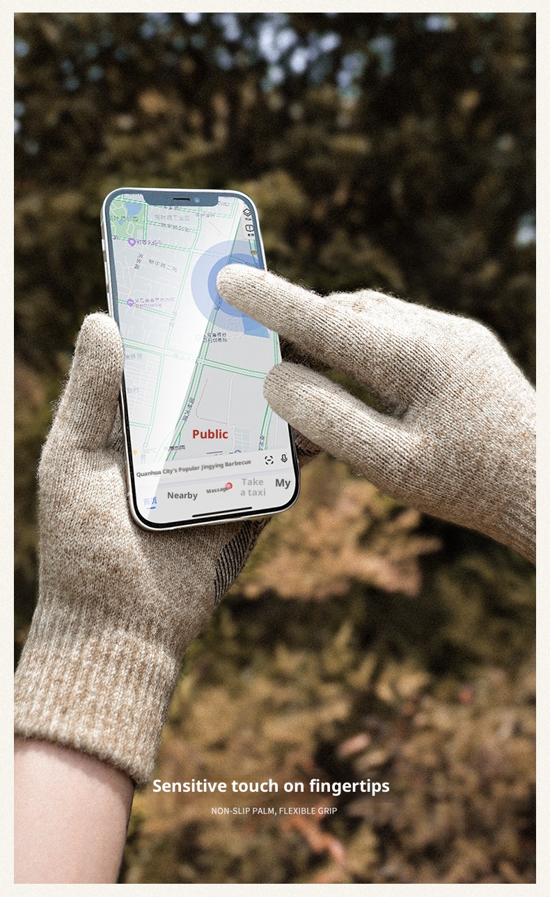 boy Boy Winter New Arctic Velvet Knitted Gloves For Men, Thickened And Warm, Non-Slip Woolen Gloves, Anti-Pilling DZ118_voghion.com