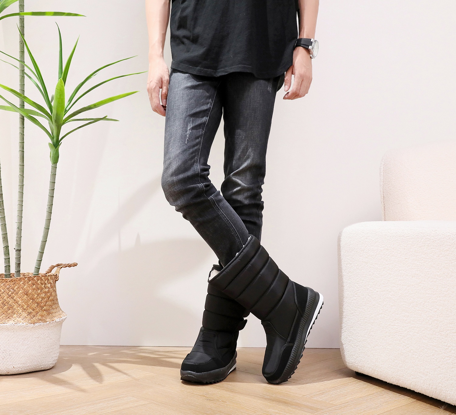 Zees Winter New Shoes Women, Northeast Snow For Men, Thickened Warm Thick-Soled Non-Slip Outdoor Ski Cotton Boots_voghion.com