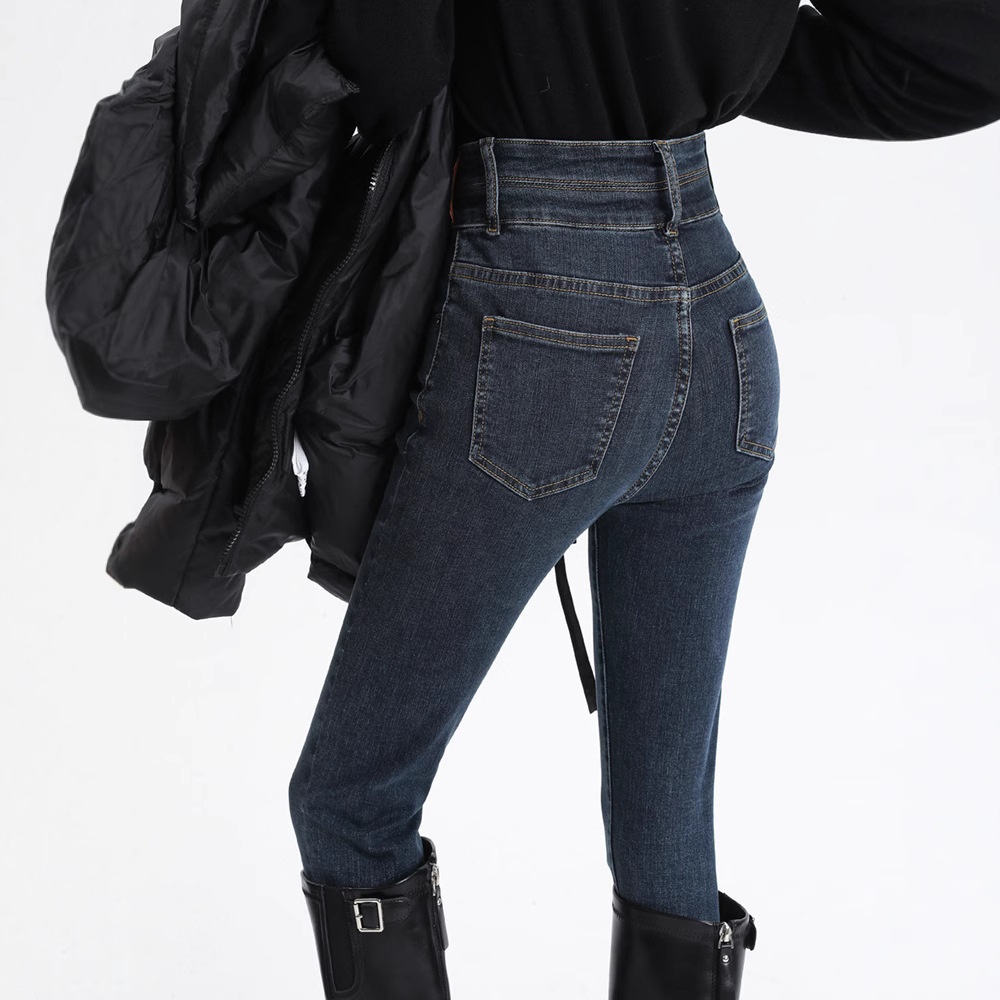 ChicShe Skinny Jeans Women 2025 Winter New High Waist Slimming Stretch Pencil Pants For Petite Spring And Autumn_voghion.com