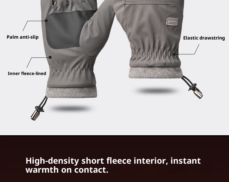 boy Boy Cycling Men Fleece Lined Thickened Warm Women Windproof Touchscreen Winter Electric Bike Gloves_voghion.com