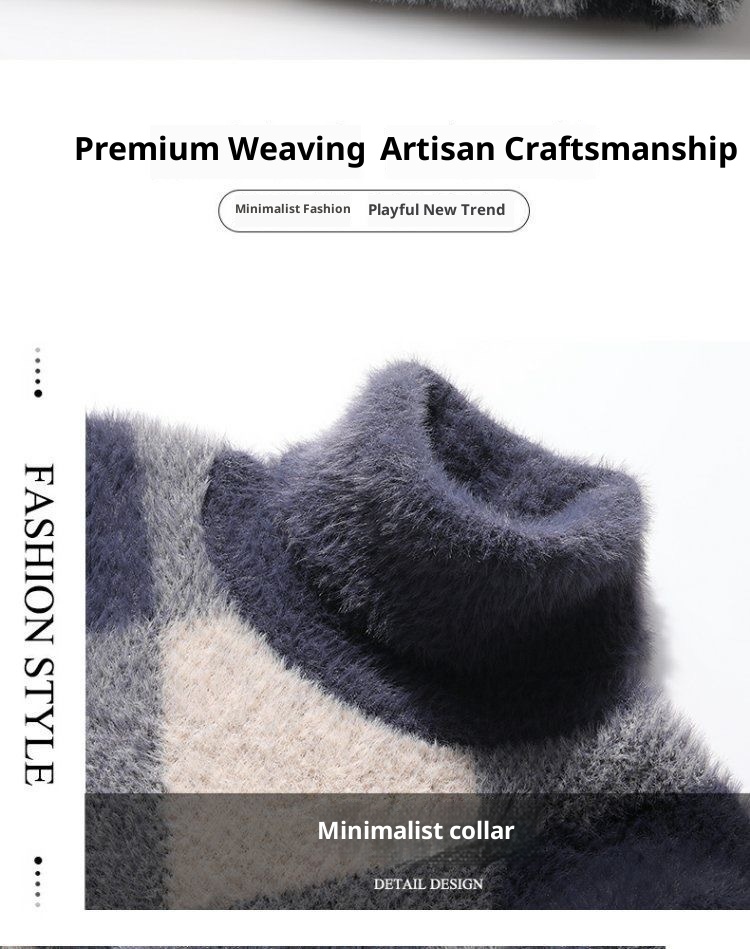 boy Boy Boy Boy Teenagers' Thickened Mink Wool Sweater Boys, Winter Trendy Half Turtleneck Base Knitwear For Middle And High School_voghion.com