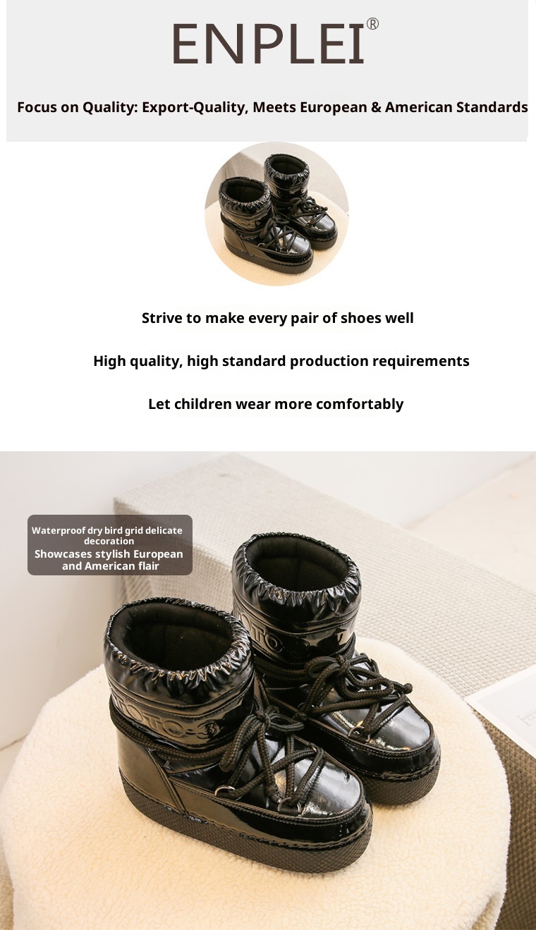 Zees 2025 Same Style Exported To Russia Winter Ski Short Snow Waterproof Thick Sole Northeast Moon Boots_voghion.com