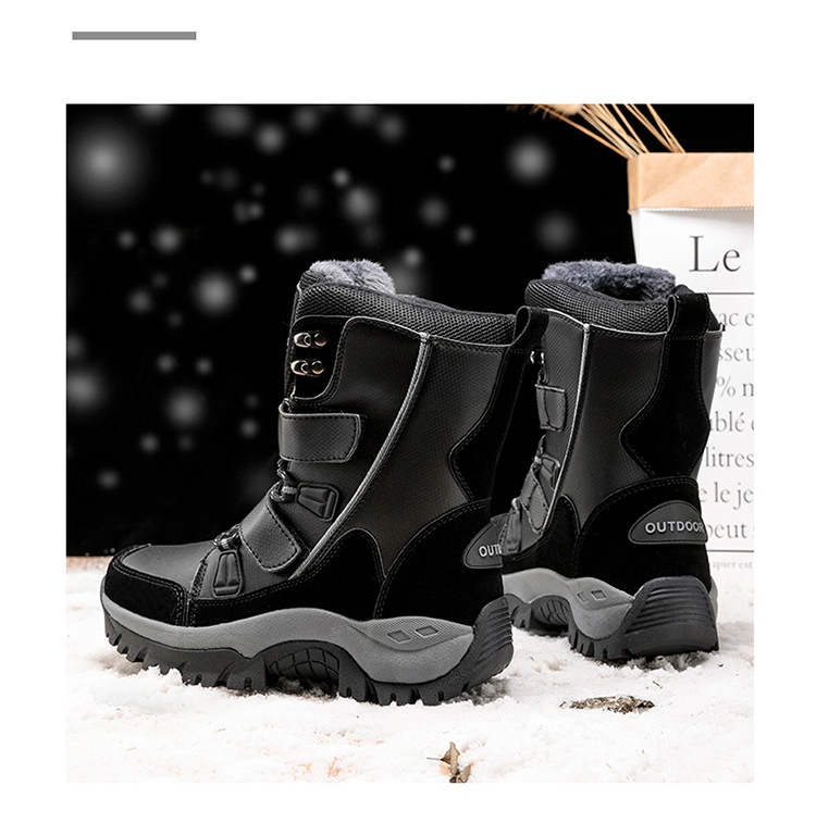 Zees Cross-Border Snow Boots Women, Mid-Calf, Warm, Fleece-Lined, Plus Size, Winter Waterproof, Non-Slip, Northeast Outdoor_voghion.com