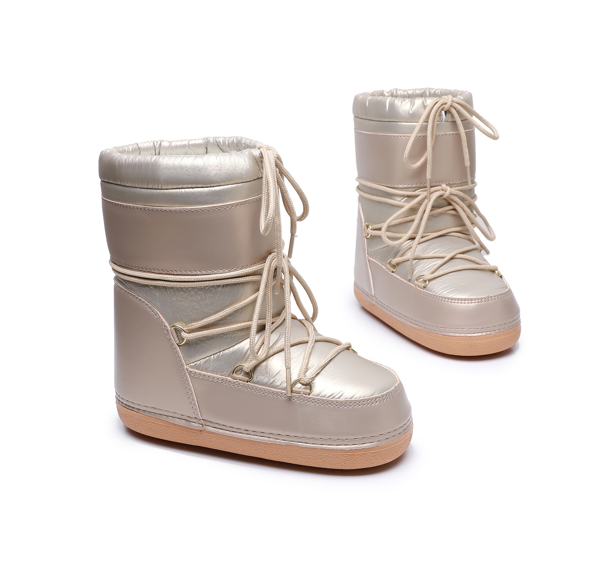 Zees Y029 Basic Waterproof Non-Slip Fabric Space 2025 New Short Thickened Warm Snow Boots Exported To Europe_voghion.com