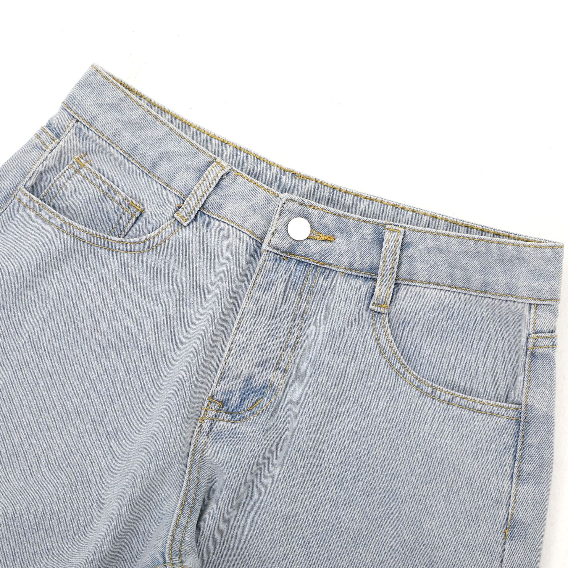 ChicShe ChicShe Design Sense INS Hot Girl Hollow Out Jeans Dames Zomer Lage Taille Wijde Pijpen Gedrapeerde Diamant Uitlopende Lange Broek Dames_voghion.com