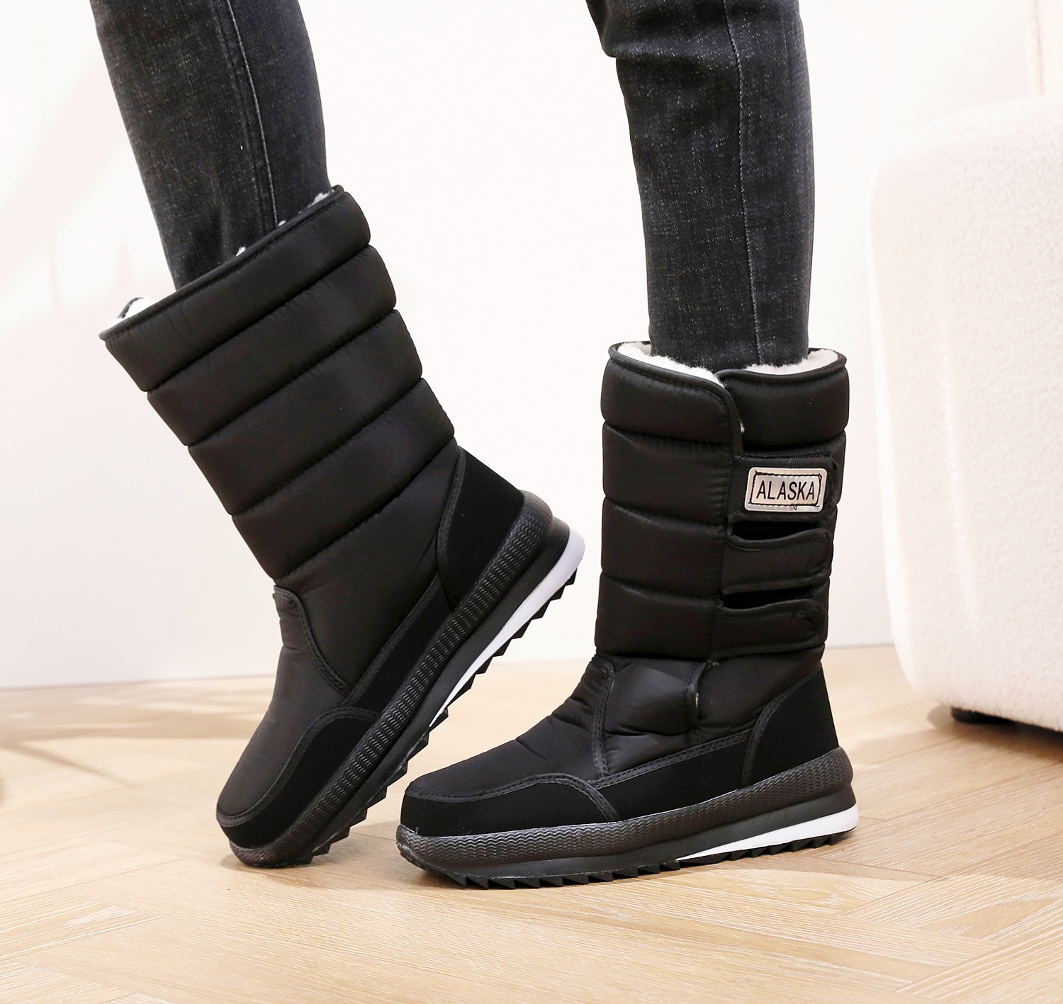 Zees Winter New Shoes Women, Northeast Snow For Men, Thickened Warm Thick-Soled Non-Slip Outdoor Ski Cotton Boots_voghion.com