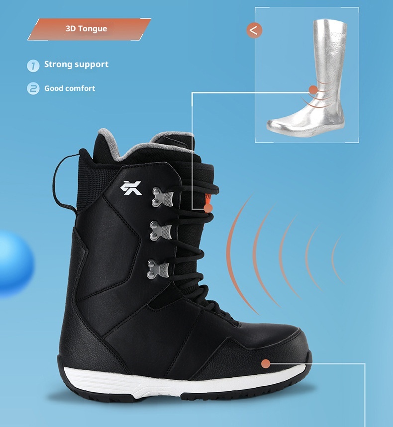 Zees Outdoor Sports Snowboard Shoes For Men Women, Traditional Lace-up Style, Beginner All-around Ski Equipment, Cold-proof_voghion.com